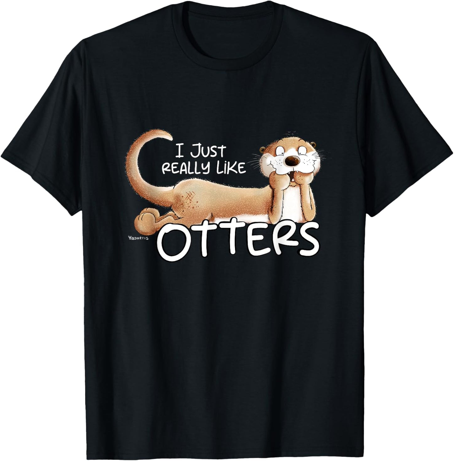 I Just Really Like Otters For Sea Otter Lover T-Shirt - T-Shirt | Black