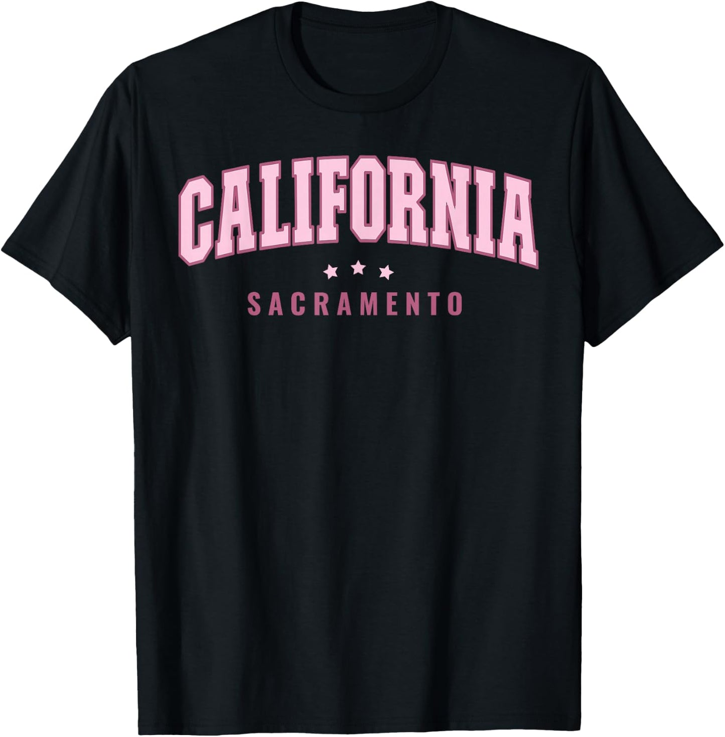 Sacramento California Preppy T-Shirt - T-Shirt | Black