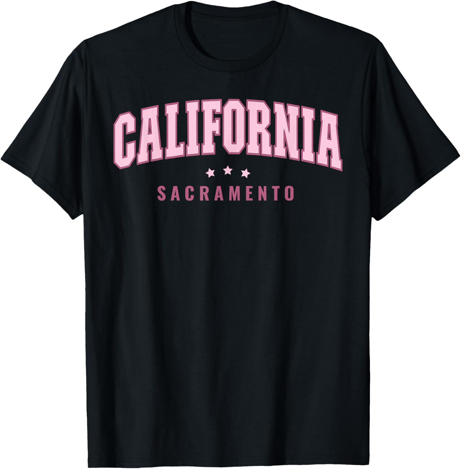 Sacramento California Preppy T-Shirt - T-Shirt | Black