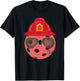 Funny Firefighter Fireman Pickleball Lover Player Coach T-Shirt - T-Shirt | Black
