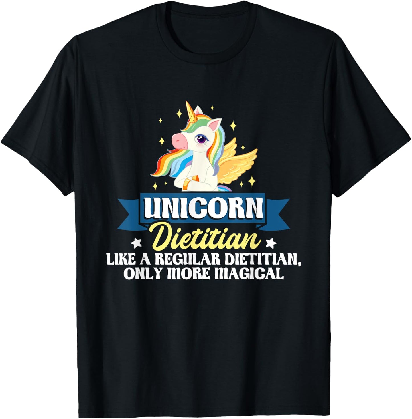 Unicorn Dietitian - Dietetics Nutritionist Dietician RD T-Shirt - T-Shirt | Black