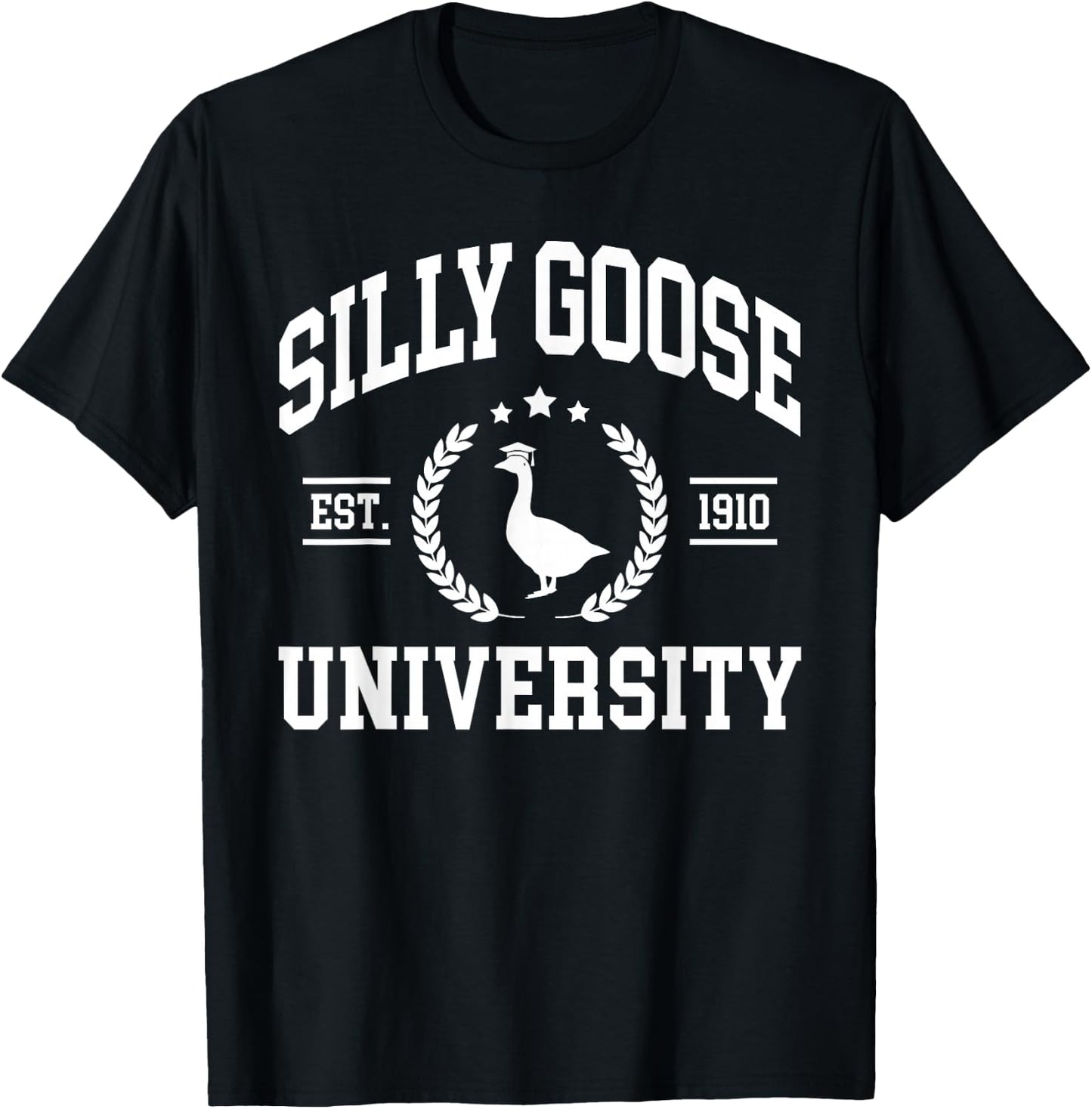 Funny Shirts Women, Vintage Silly Goose University T-Shirt - T-Shirt | Black