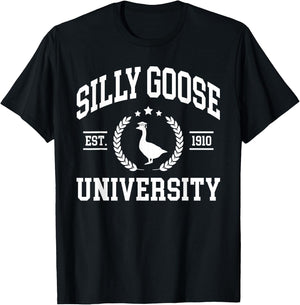 Funny Shirts Women, Vintage Silly Goose University T-Shirt - T-Shirt | Black
