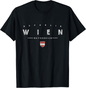 Wien Österreich Logo - Vienna Austria T-Shirt - T-Shirt | Black