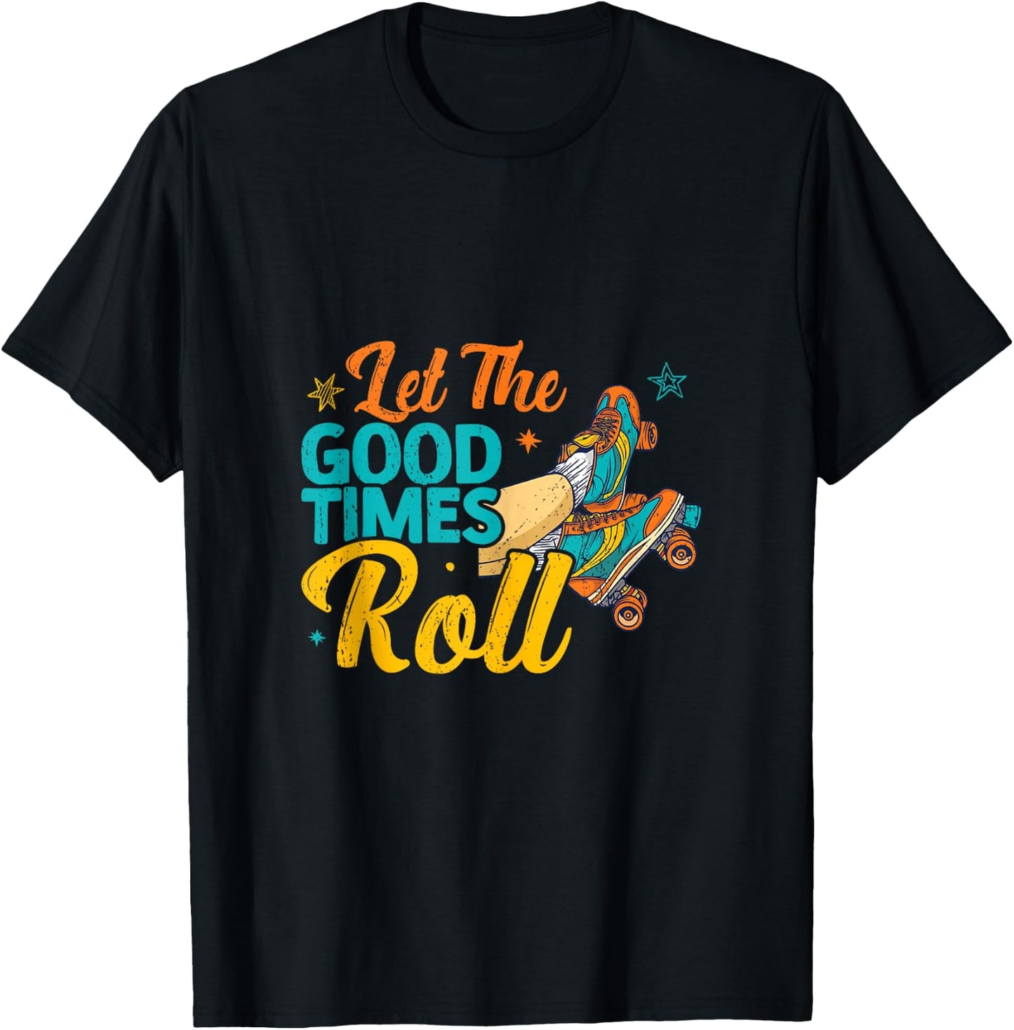Retro Rollerskates 80's Derby Roller Skating for Teen Girls T-Shirt - T-Shirt | Black