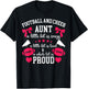 Football And Cheer Aunt Proud Football & Cheer Auntie T-Shirt - T-Shirt | Black