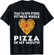 I'm Into Fitness Fitness Whole Pizza In My Mouth T-Shirt - T-Shirt | Black