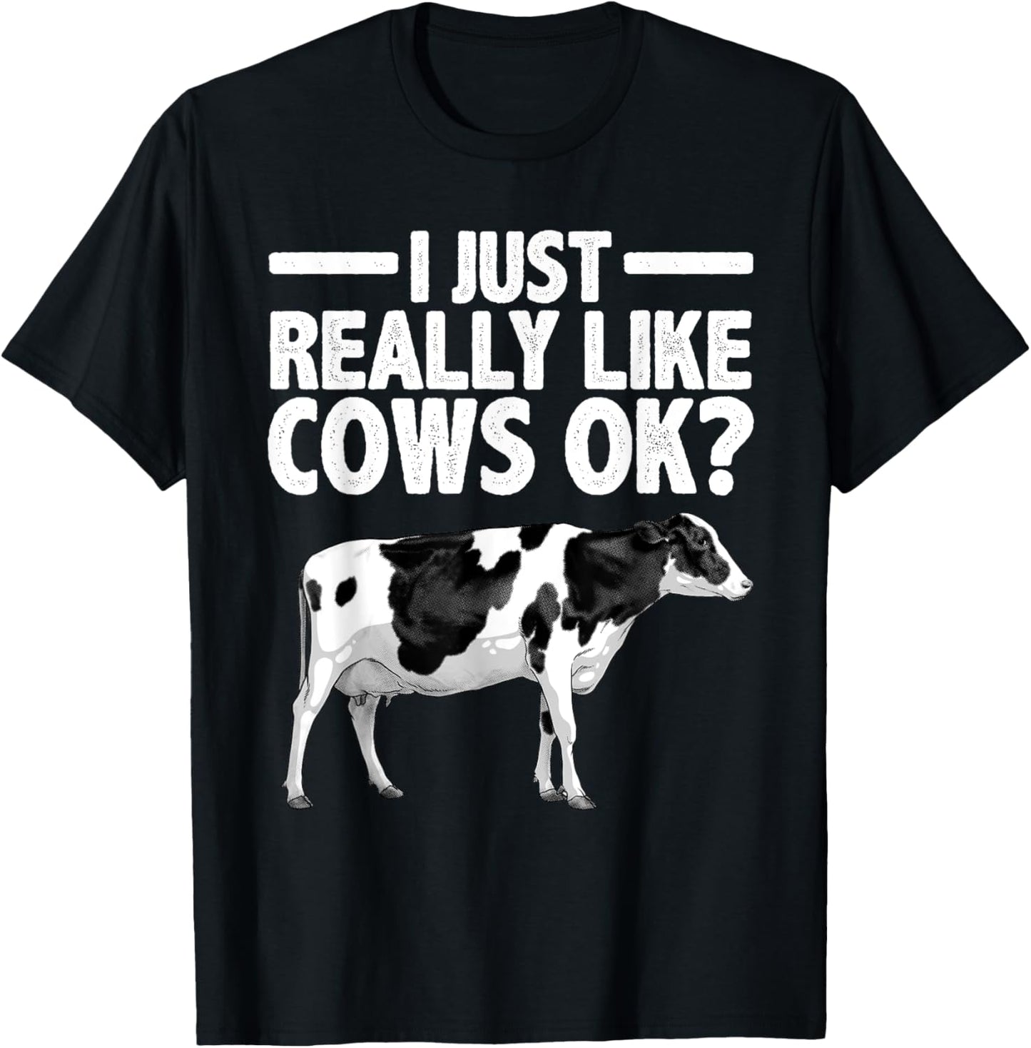 Funny Cow Art Women Cattle Farming Dairy Cow Lover T-Shirt - T-Shirt | Black