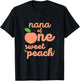 Nana First Birthday One Sweet Peach Bday Family Matching T-Shirt - T-Shirt | Black