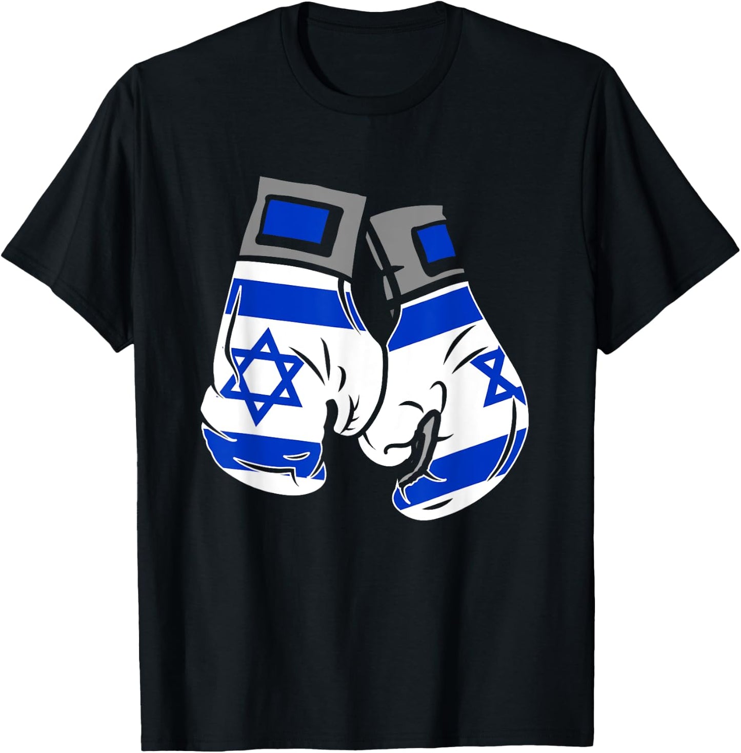 Boxing Glove With The Flag Of Israel T-Shirt - T-Shirt | Black