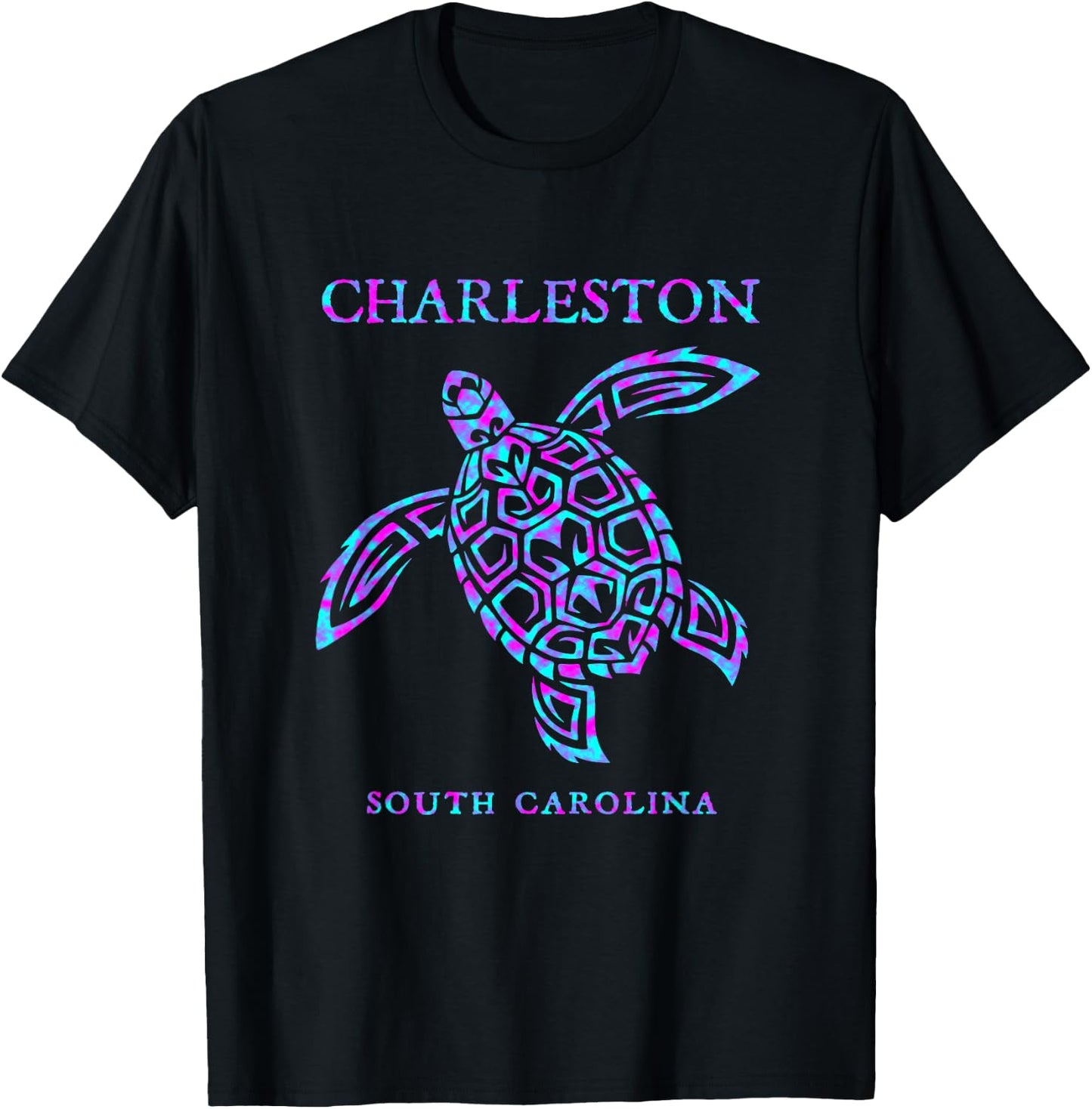 Charleston South Carolina Sea Turtle Boys Girls Toddler T-Shirt - T-Shirt | Black