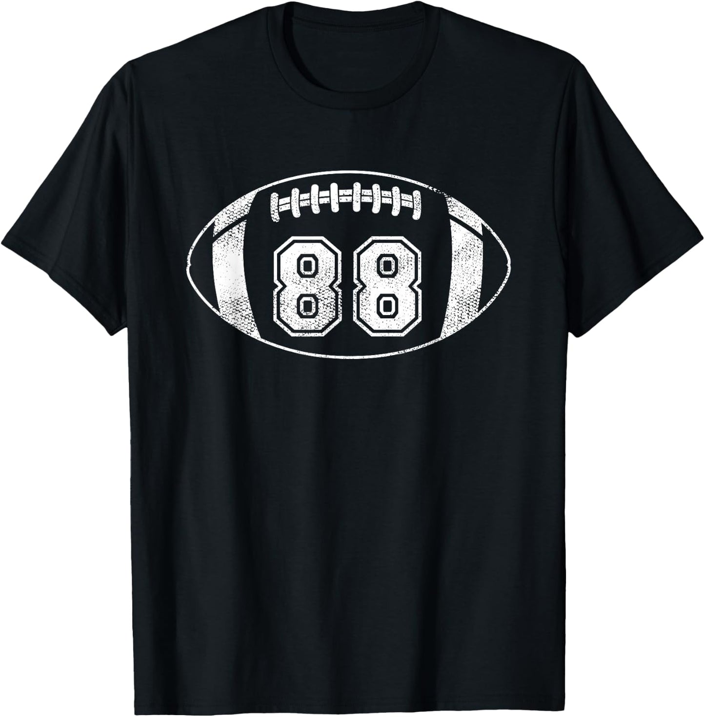 Football Player #88 Football Mom Dad Jersey 88 Varsity Team T-Shirt - T-Shirt | Black