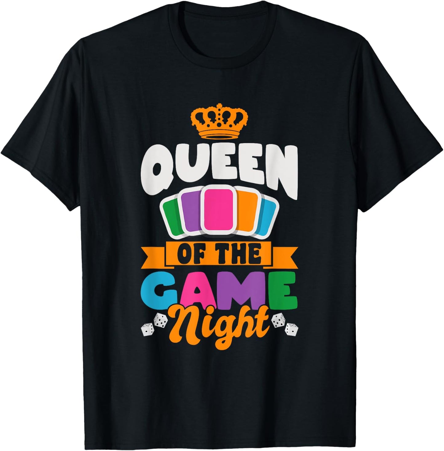 Queen Of The Game Night Game Night Board Games T-Shirt - T-Shirt | Black