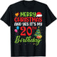 Merry Christmas And Yes It's My 20th Birthday 20 Years Old T-Shirt - T-Shirt | Black