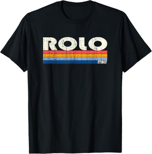 Rolo, Italy Retro 70s 80s Style T-Shirt - T-Shirt | Black