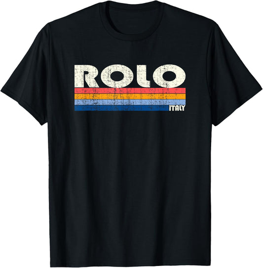 Rolo, Italy Retro 70s 80s Style T-Shirt - T-Shirt | Black