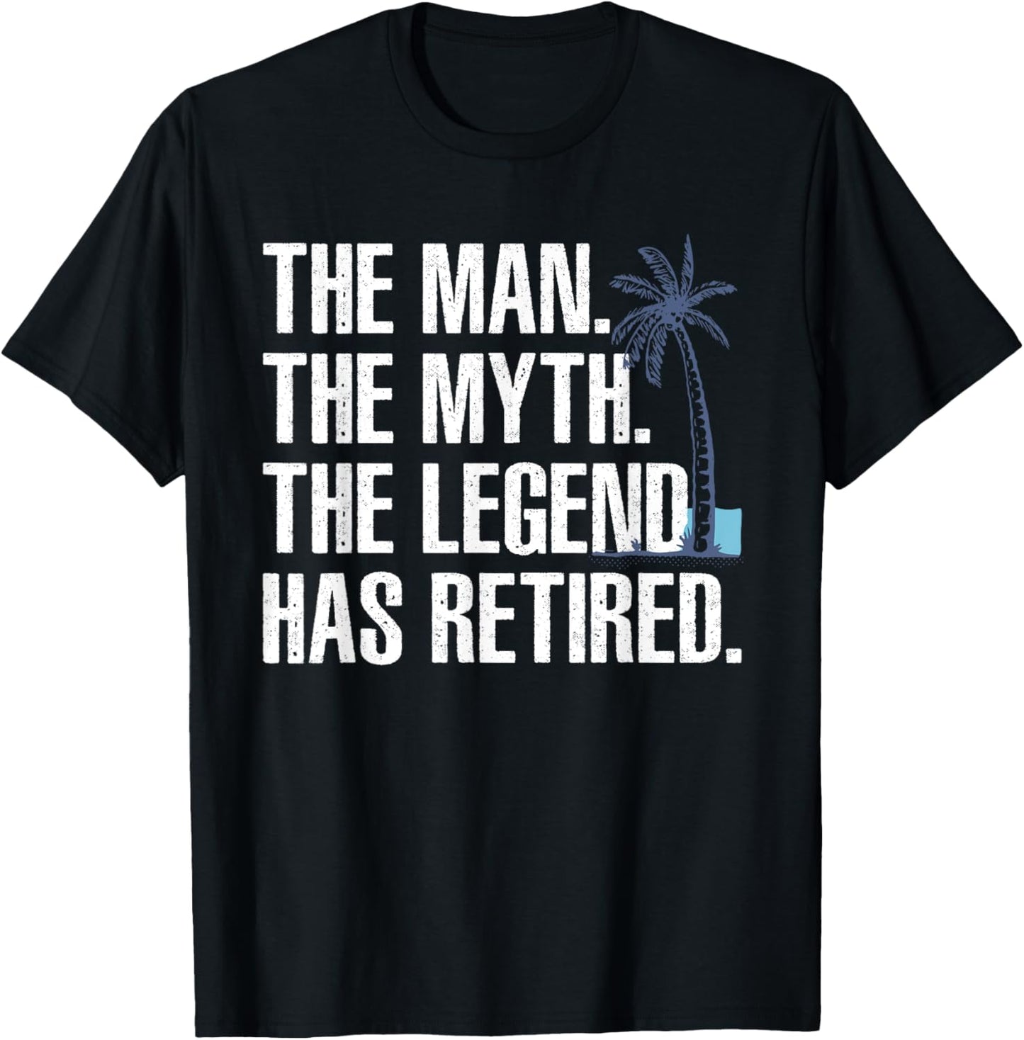 Cool Retirement Grandpa Dad Retired Man Myth Legend T-Shirt - T-Shirt | Black
