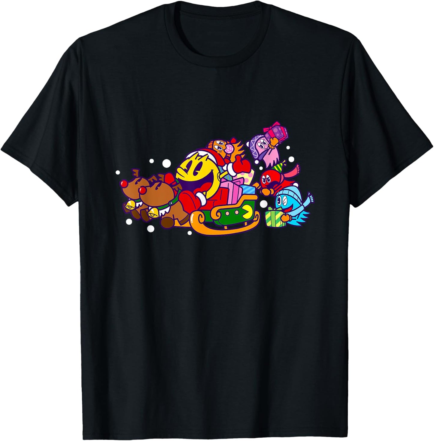PAC-MAN Holiday 017 T-Shirt - T-Shirt | Black