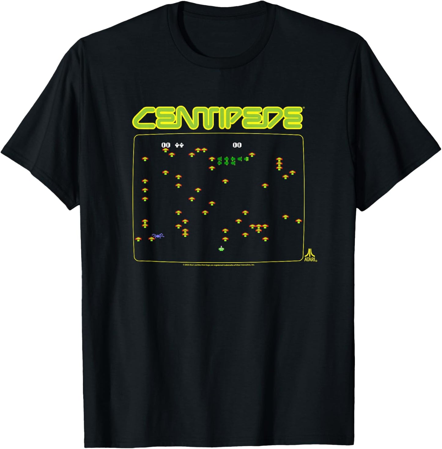 Atari Centipede Screen T-Shirt - T-Shirt | Black