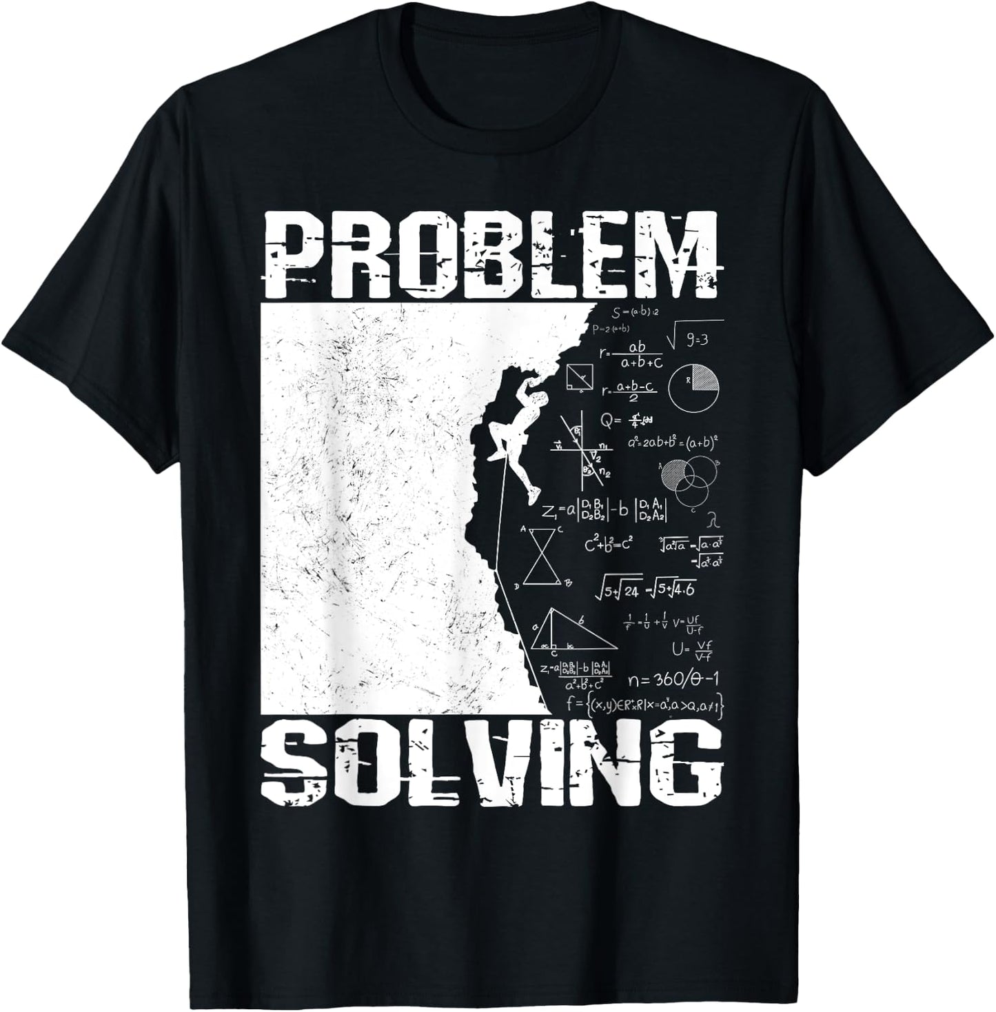 Problem Solving Climber Present - Rock Climbing, Bouldering T-Shirt - T-Shirt | Black