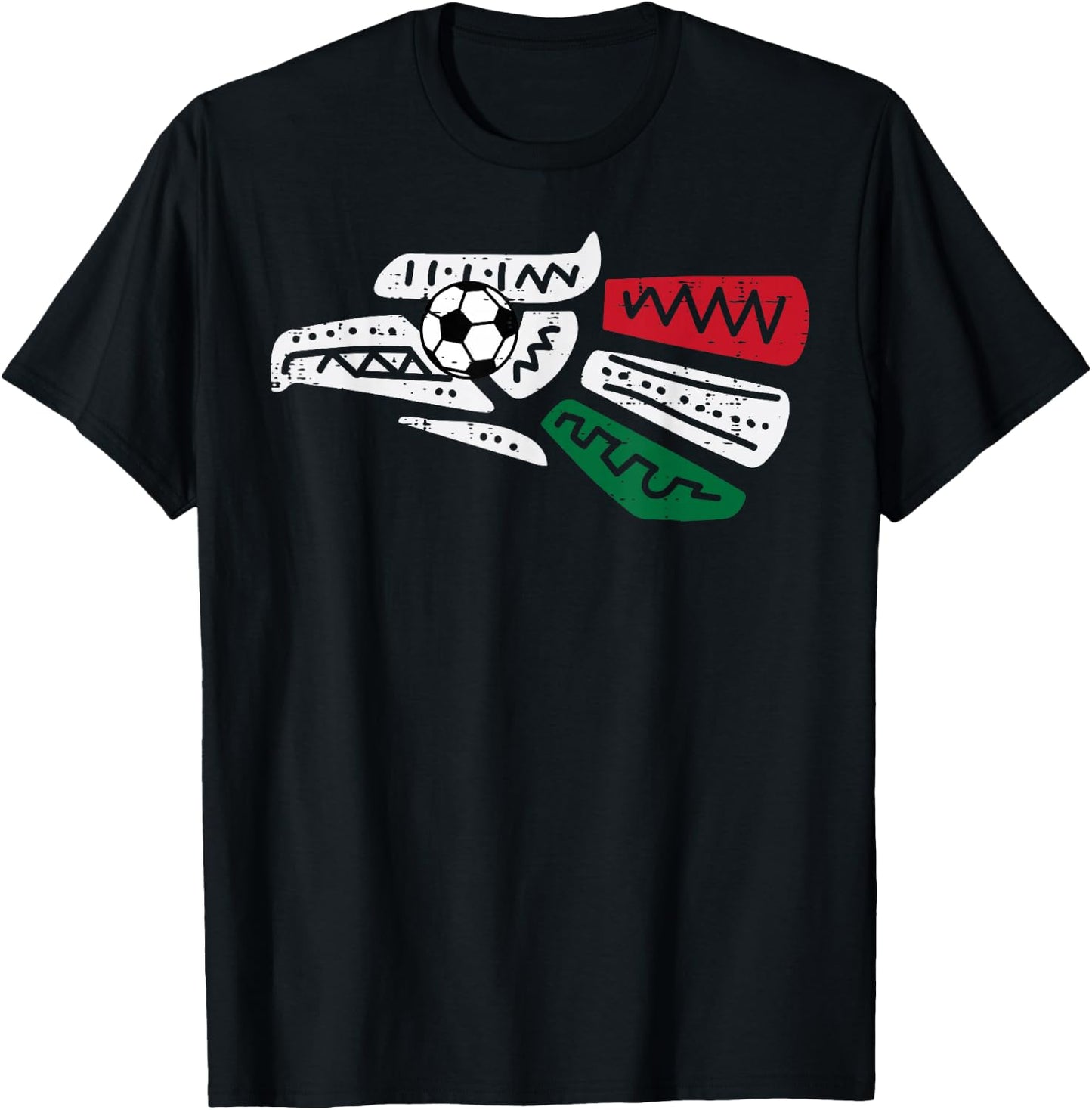 Mexican Eagle Mexico Soccer Ball Men Women Boys Girls Kids T-Shirt - T-Shirt | Black