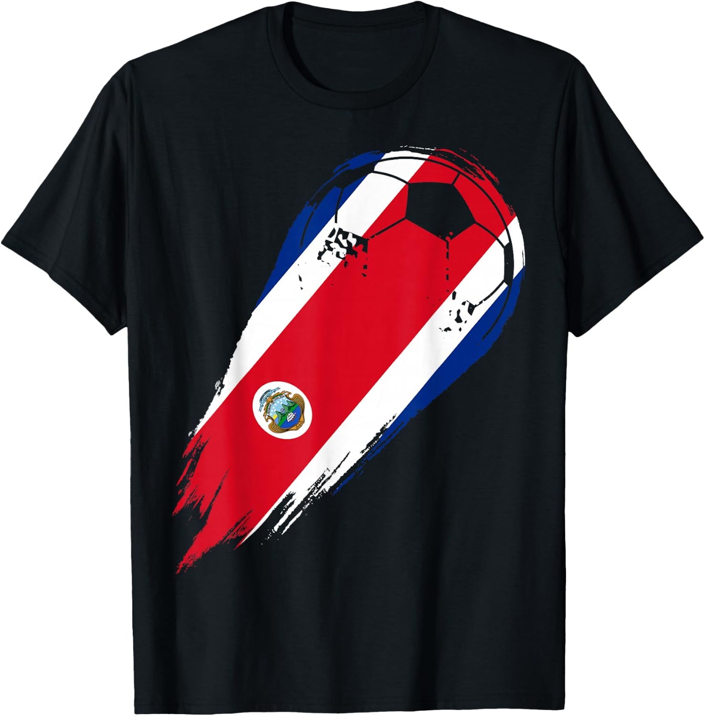Soccer Country Flag of Costa Rica T-Shirt - T-Shirt | Black