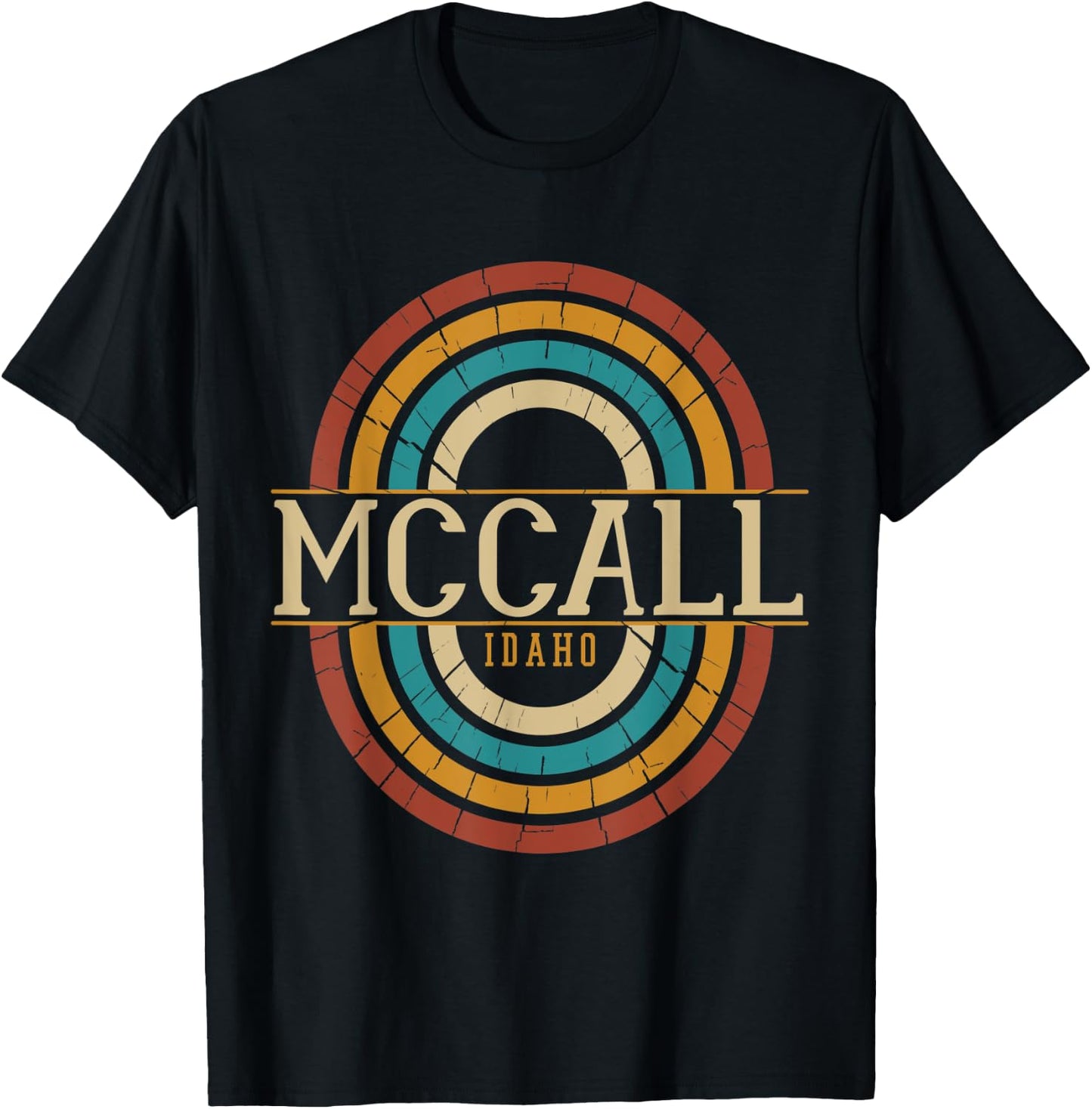 Vintage Retro McCall Idaho ID Women Men Souvenirs T-Shirt - T-Shirt | Black