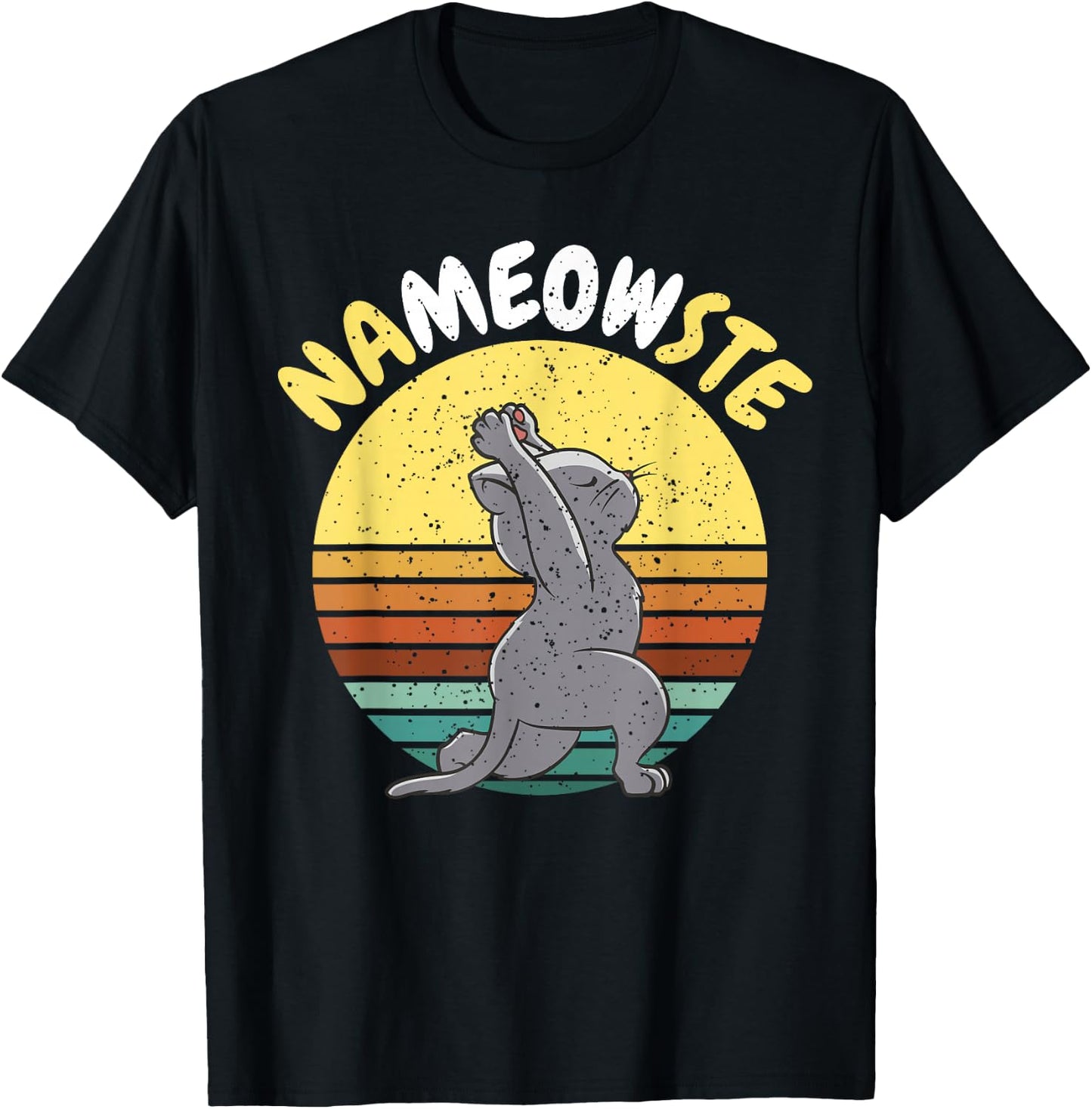 Yogi - Yoga & Cats Namaste Nameowste - Yoga T-Shirt - T-Shirt | Black
