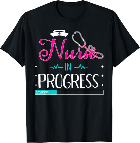 Nurse In Progress Loading Training Nursing Student T-Shirt - T-Shirt | Black