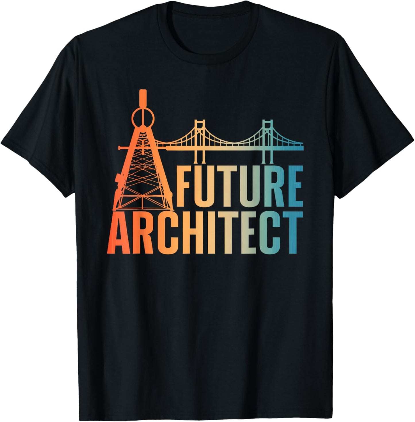 Cool Future Architect Art Boy Girl Kids Architecture Student T-Shirt - T-Shirt | Black