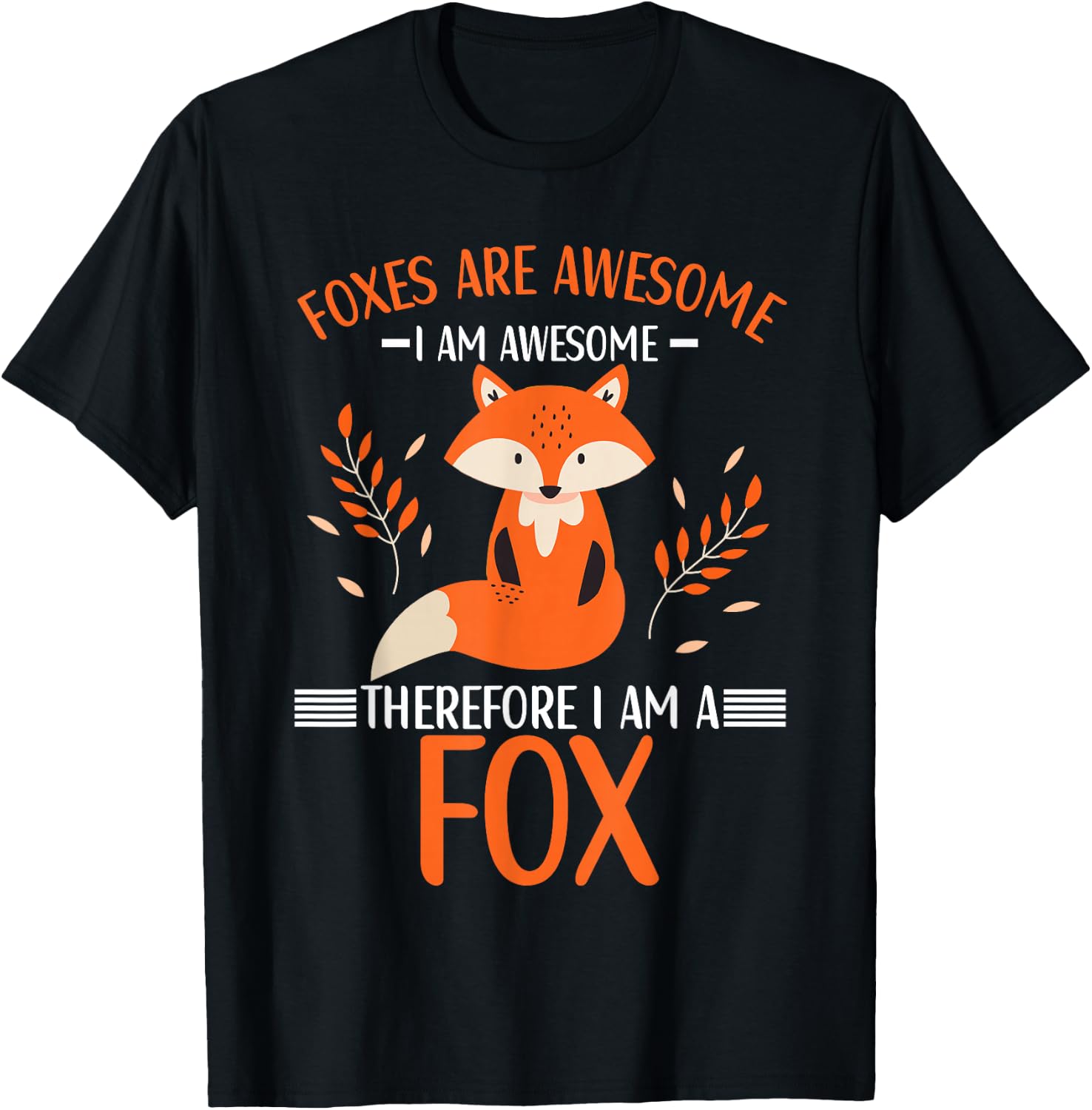 Foxes are Awesome Fox Lovers Kids T-Shirt - T-Shirt | Black