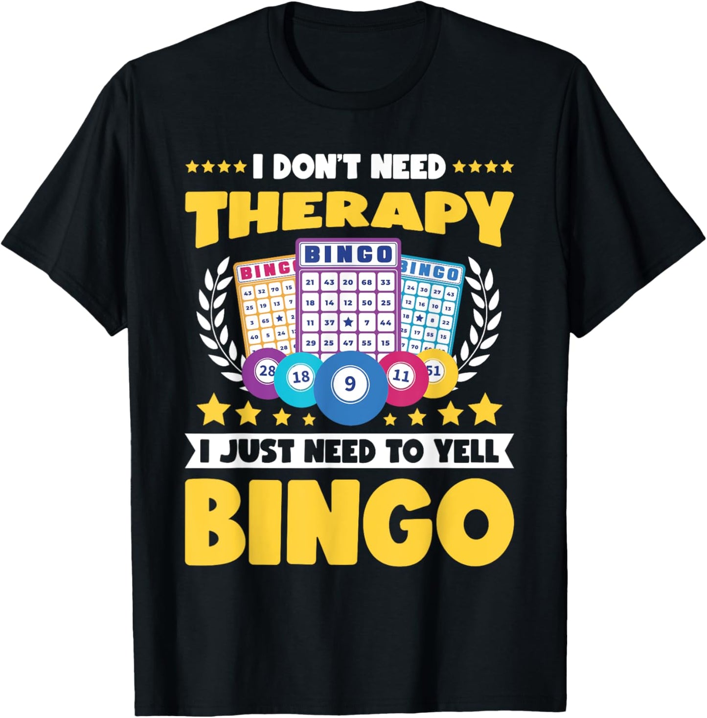 Bingo Player Lover Lucky Bingo T-Shirt - T-Shirt | Black