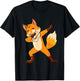 Dabbing Fox Foxes Lover Men Women Kids T-Shirt - T-Shirt | Black