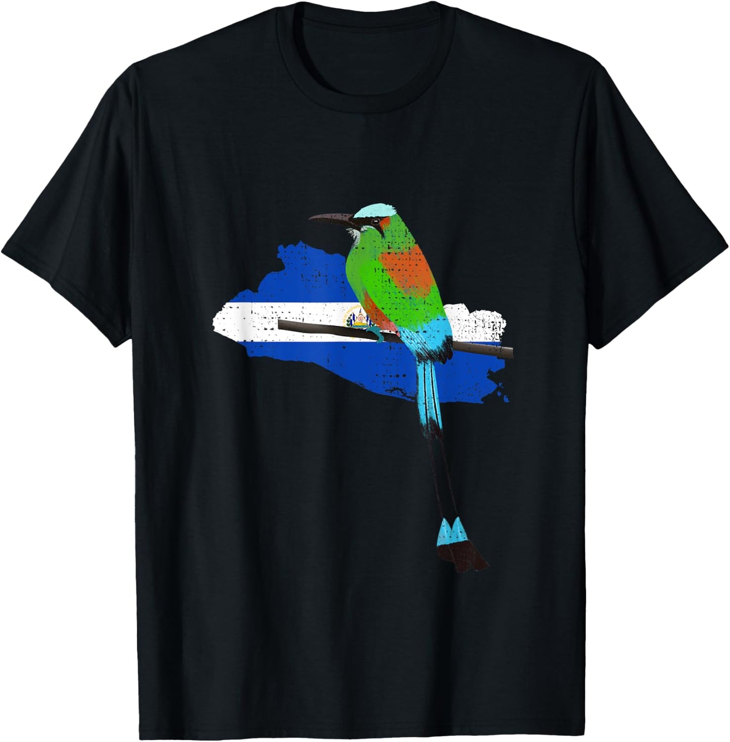 El Salvador Salvadoran Coat Salvadorian Gifts Torogoz Bird T-Shirt - T-Shirt | Black