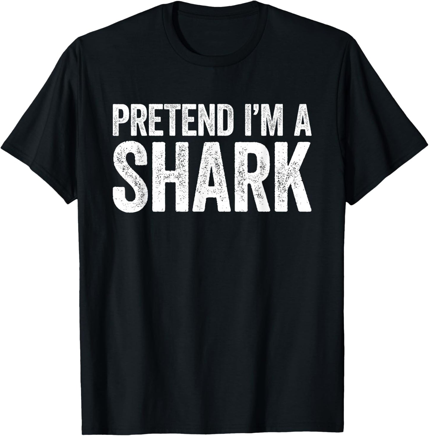 Pretend I'm A Shark Shirt Adult Kids Matching Shark Costume T-Shirt - T-Shirt | Black