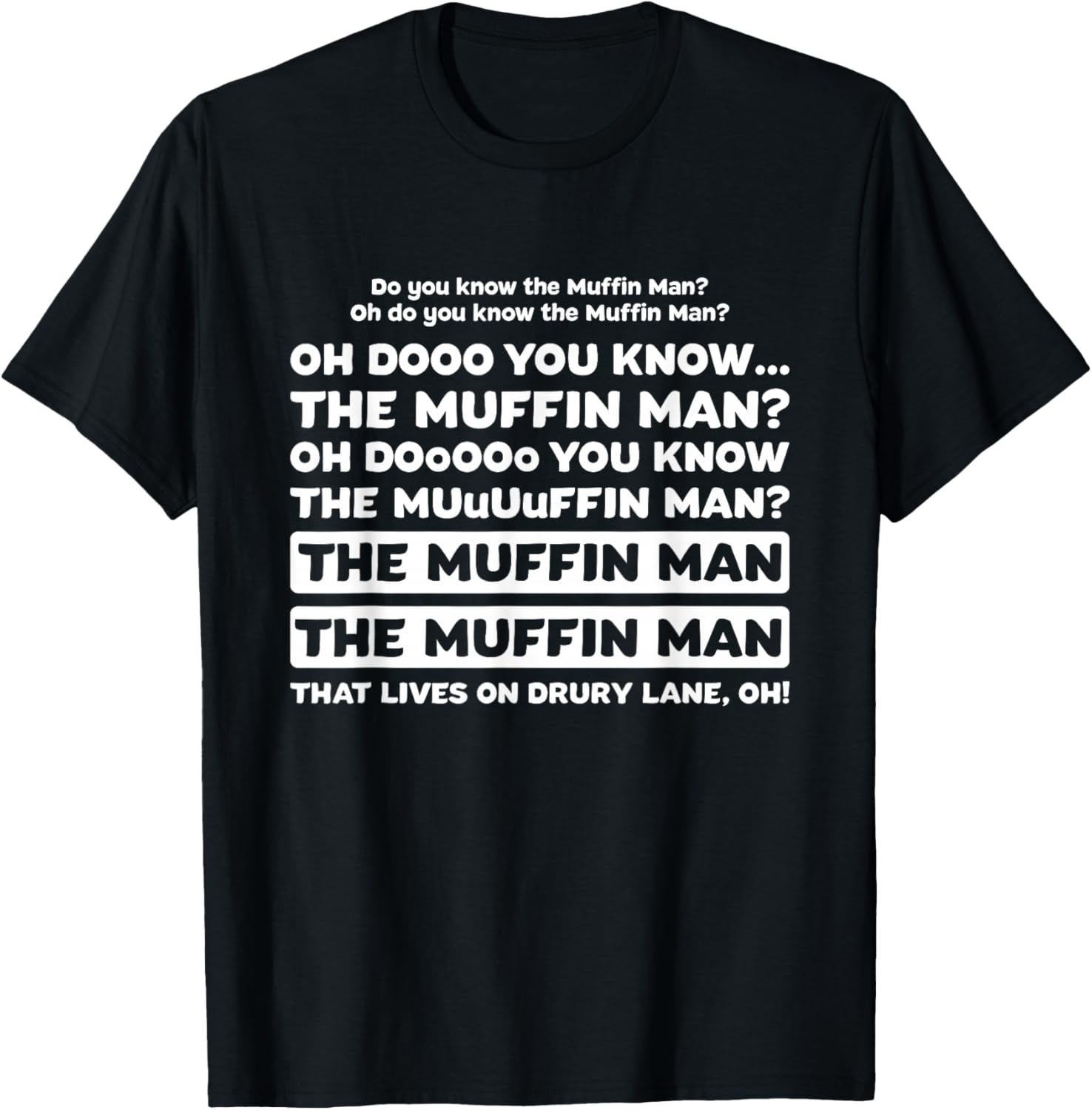 Funny do you know the muffin man T-Shirt - T-Shirt | Black
