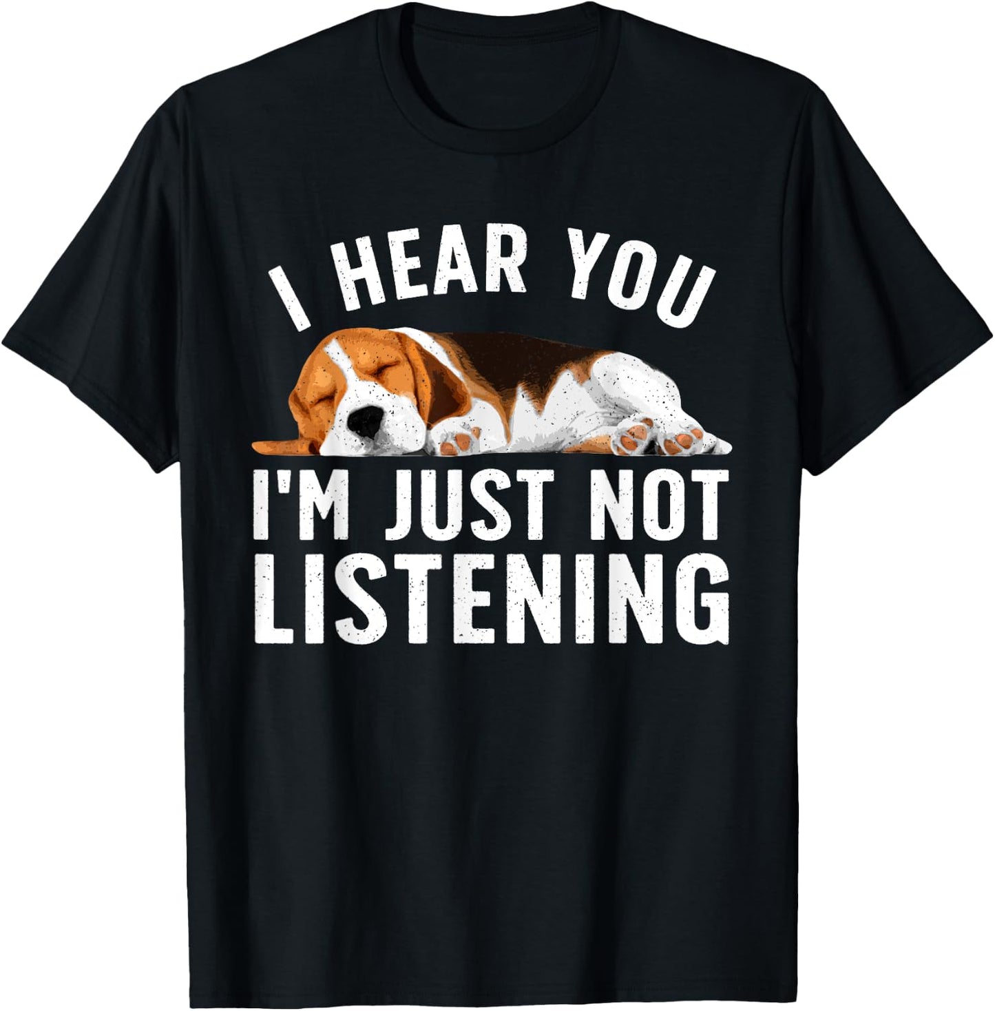 Funny Beagle Design Women Dad Mom Beagle Dog Lovers T-Shirt - T-Shirt | Black
