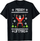 Merry Liftmas Ugly Christmas Xmas Workout Gym Bodybuild Men T-Shirt - T-Shirt | Black
