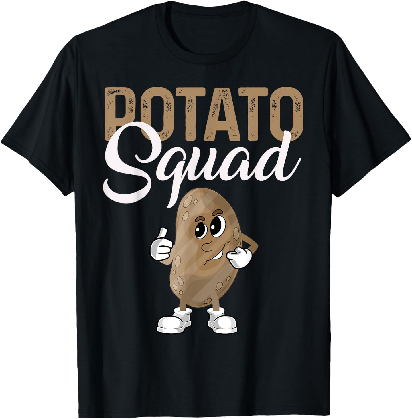 Cool Potato Squad Funny Potato Halloween Costume Vegan Team T-Shirt - T-Shirt | Black
