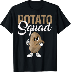 Cool Potato Squad Funny Potato Halloween Costume Vegan Team T-Shirt - T-Shirt | Black