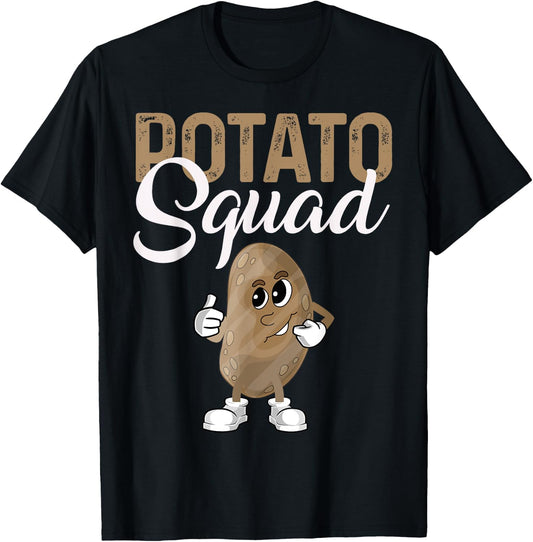 Cool Potato Squad Funny Potato Halloween Costume Vegan Team T-Shirt - T-Shirt | Black