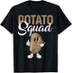 Cool Potato Squad Funny Potato Halloween Costume Vegan Team T-Shirt - T-Shirt | Black