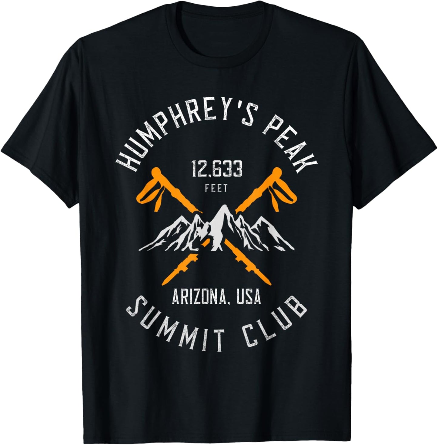 Humphrey's Peak Hiking Arizona T-Shirt - T-Shirt | Black