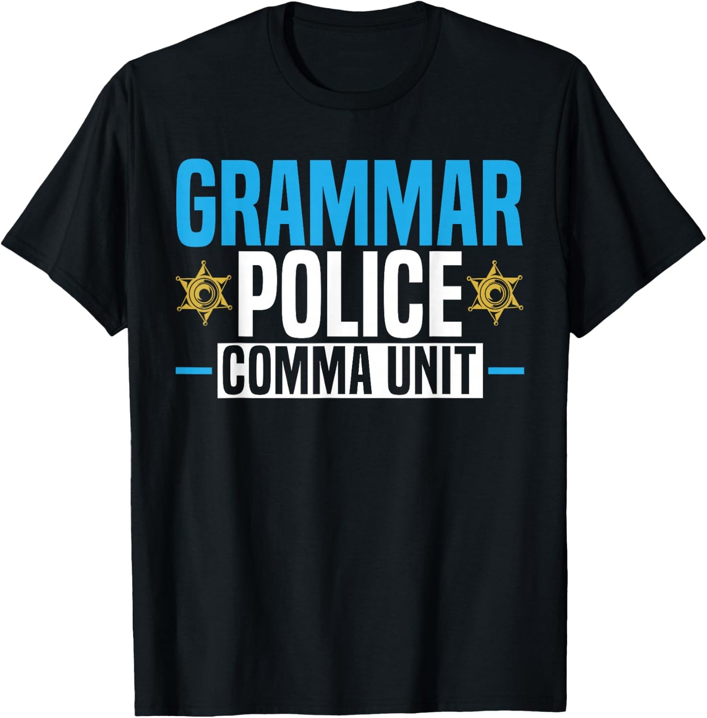 Grammar Police Comma Unit English Teacher Grammar Teacher Women T-Shirt - T-Shirt | Black