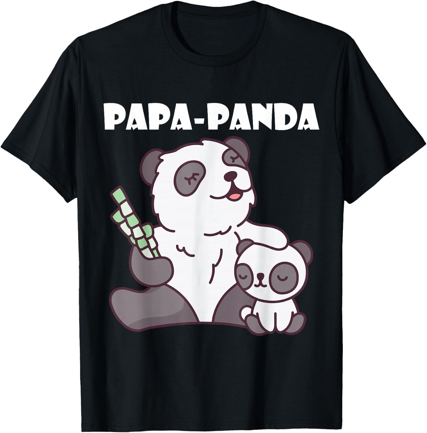 Father's Day - Papa Panda T-Shirt - T-Shirt | Black