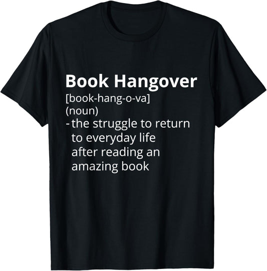 Book Hangover Definition Description T-Shirt - T-Shirt | Black