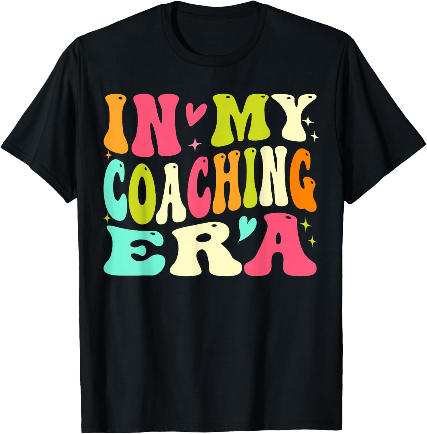 In My Coaching Era Groovy T-Shirt - T-Shirt | Black