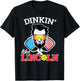 Funny Pickleball Dinkin Like Lincoln July 4th Pickle Ball T-Shirt - T-Shirt | Black