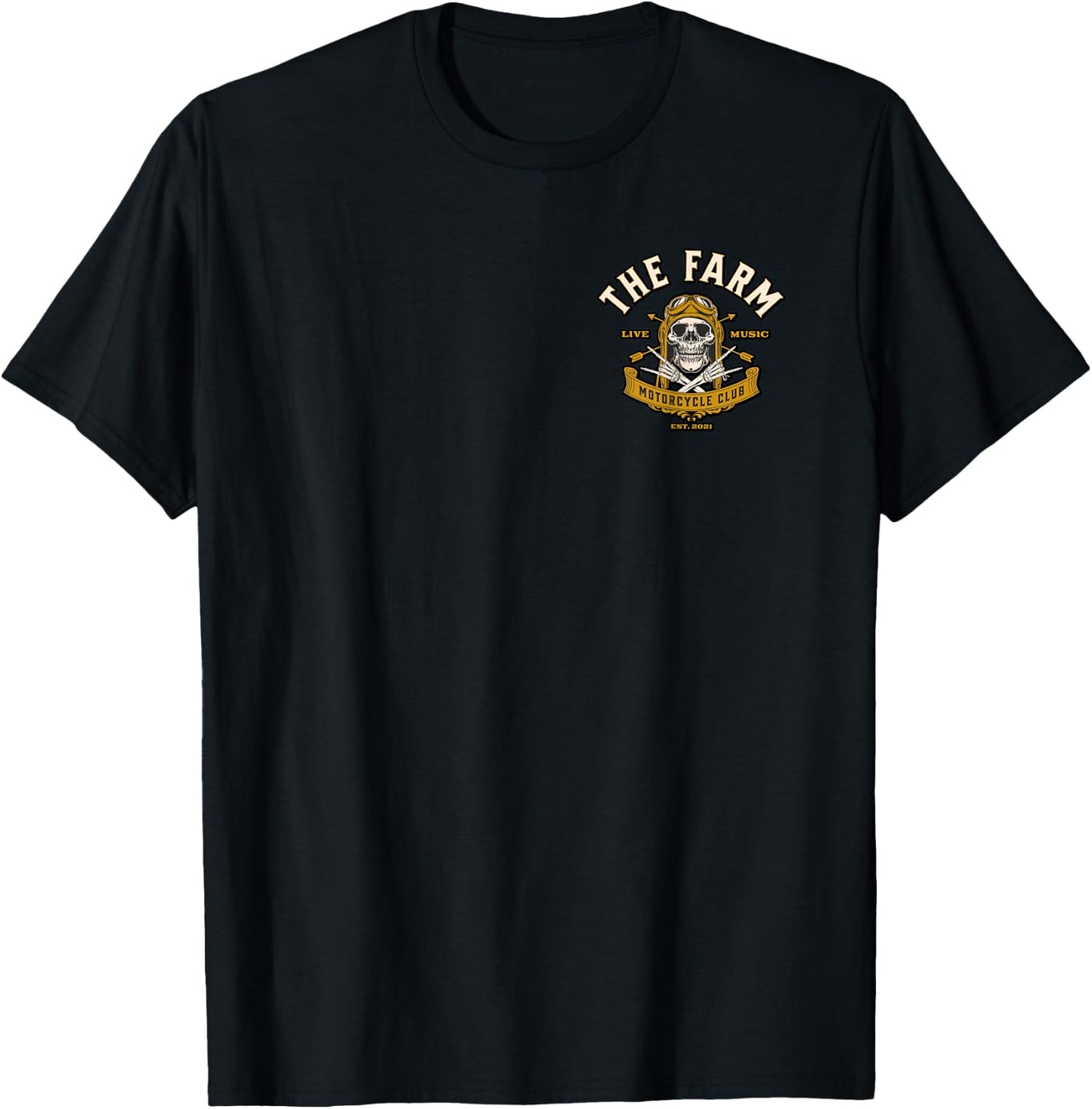 The Farm Liberty Missouri USA Bar Honky-tonk Motorcycle Club T-Shirt - T-Shirt | Black