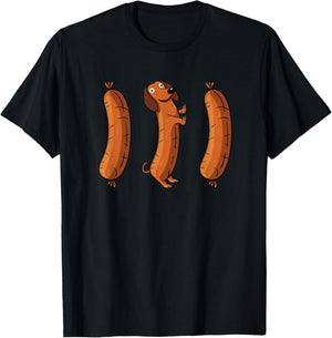 Funny Oktoberfest Shirt Men Women Dachshund Wurst Sausage T-Shirt - T-Shirt | Black